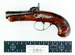 Graphic showing the Booth Deringer pistol, left side